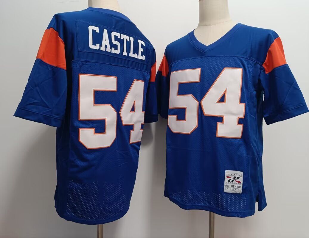 MenThe Blue Mountain State Movie #54 Castle blue 2024 Nike NCAA jersey->->NCAA Jersey